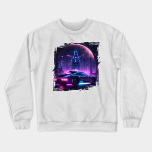 Steampunk City | Speedster Car - AI art Crewneck Sweatshirt